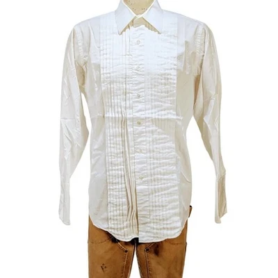 VTG Brooks Brothers Men's Pleated Tuxedo Dress Shirt French Cuff Sz 16-33 EUC - Image 1 of 4