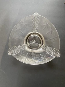 Duncan Miller geteilte Schale mit Sterling Silber Sockel Farn und Stern Design 7,5 Zoll - Bild 1 von 16