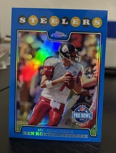 2008 Topps Chrome - Ben Roethlisberger #TC144 Blue Refractor Steelers - Imagen 1 de 2