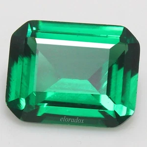 Piedra preciosa certificada corte esmeralda verde colombiana natural MUZO 5x4 mm EL05 - Imagen 1 de 4