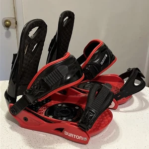 Burton Progession Lowstack Herren Größe Medium 8-10 Snowboard Bindung rot schwarz M - Bild 1 von 9
