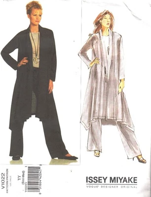 Vogue 1022 Issey Miyake uncut pattern sizes S-M longline jacket and pants - Image 1 of 2