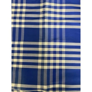 BRUNSCHWIG e FILS tessuto Bristol a quadri in seta blu pettirosso 44"x88" ret. 237/yd - Foto 1 di 2