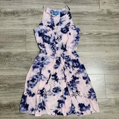 Vestido Corto Simply Vera Vera Want Mujer Rosa Flora Tie-Dye Halter Talla XS Foto 1 de 4