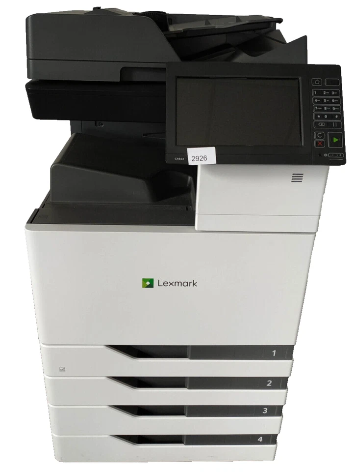 Lexmark CX922de Kopierer MFP 4in1 Color Laser A3 USB LAN ADF Duplex 330.420 S. - Bild 1 von 3