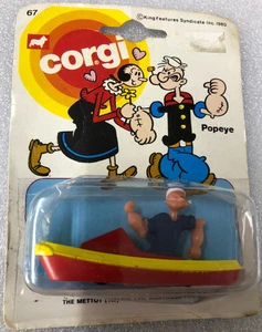 SELTEN 1980 CORGI JUNIORS 67 POPEYE IM SCHLEPPER VERSIEGELT IN VERPACKUNG - Bild 1 von 3