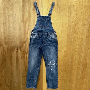 LUCKY BRAND BOYFRIEND OVERALL WOMEN’S sz XS Blue Destructed Mid Rise Denim - Picture 1 of 12