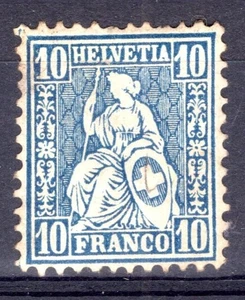 SWITZERLAND / HELVETIA 1862 / Y&T # 36 MINT NO GUM / CV 730$ - Picture 1 of 3