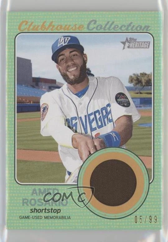 2017 Topps Heritage Minor League Edition Green /99 Amed Rosario #CCR-AR - Image 1 of 2
