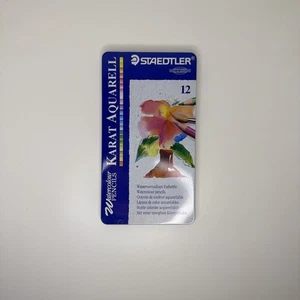 Staedtler Watercolor Pencils #124 Karat Aquarell Germany 12 in set Vintage - Picture 1 of 5