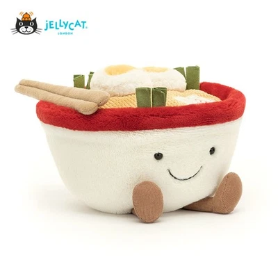 AUTÉNTICOS Fideos de Peluche Jellycat Divertidos Ramen Bowl Coleccionables Nuevos con Etiquetas- Foto 1 de 4