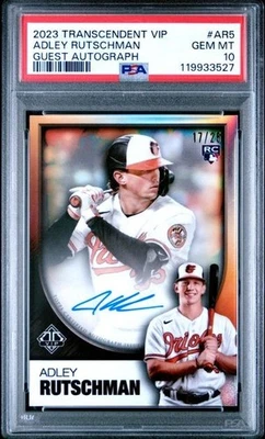 2023 Topps Transcendent VIP Adley Rutschman Guest Rookie Auto #20/25 PSA 10 - Image 1 of 2