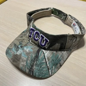 The Game TCU Horned Frogs Camo Camouflage Logo Adjustable Hat Visor Adult - Picture 1 of 8