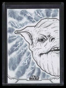 2020 Topps Star Wars Holocron Sketches Quinton Baker Signature Auto Sketch 1/1 - Picture 1 of 2