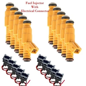 10x Inyector de combustible + conector para Ford Lincoln Mercury V8 V10 con emisiones federales - Imagen 1 de 11