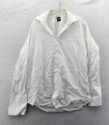 Ike Behar XL Mens Dress Shirt White Striped Button Down Long Sleeve Pocket Top - Image 1 of 4