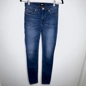 Hudson Womens Natalie Super Skinny Jeans Size 25 Blue Dark Wash Stretch - Picture 1 of 8