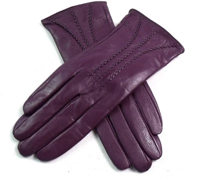 Guantes de cuero súper suaves de calidad premium forrados invierno cálido invierno para mujer Foto 1 de 4