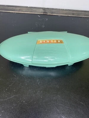 VINTAGE 1960's Singer Buttonholer With Green Case w/ Attachments Vtg Sewing - Image 1 of 4