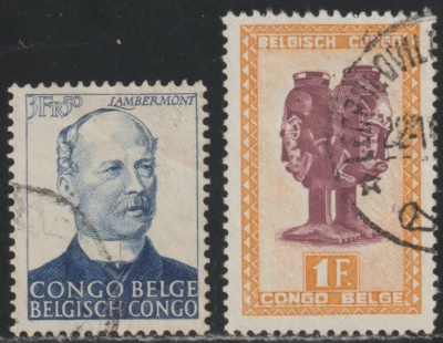 Belgian Congo 1947-50 SC# 229 - Auguste Lambermont # 239 - Two Faces - Used # 06 - Image 1 of 2