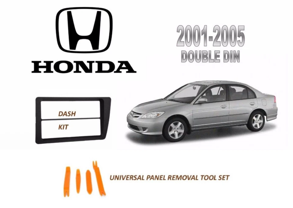 Новый подходит для HONDA CIVIC 2001-2005 автомобиля стерео двойной DIN приборной панели набор, набор инструментов - Изображение 1 из 1