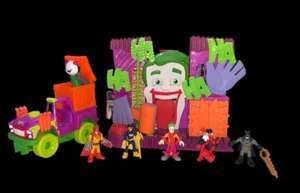Custom Imaginext DC Lot: Joker Talking Playset + Tank + 6 Figures Batman Lot - Picture 1 of 11