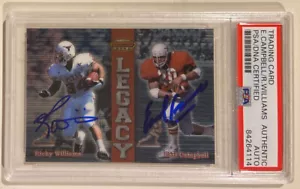 1999 Bowman’s Best EARL CAMPBELL RICKY WILLIAMS Signed Football Card PSA/DNA #L3 - Picture 1 of 4