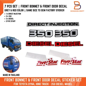 DIRECT INJECTION 350 DIESEL FIVE STAR DECAL STICKER FOR TOYOTA DYNA HINO TRUCK - Foto 1 di 5