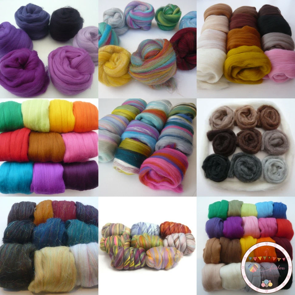 Heidifeathers® Wool Roving, Tops, Carded Sliver, Merino, Natural Needle Felting - Image 1 of 4