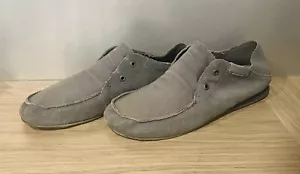 Merrell Grey Men’s Shoes Size US 11 Moccasin Suede Style Lace Up (Missing) GUC - Picture 1 of 12