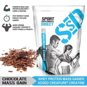 3KG CHOCOLATE MASS GAINER - WHEY PROTEIN CARB RATIO MASS GAIN WITH CREATINE - Picture 1 of 3