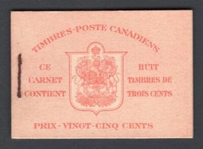 Canada Booklet #BK34d Complete, MNH, French; SURCHARGED Rate Page [Rusty Staple] - Image 1 of 3