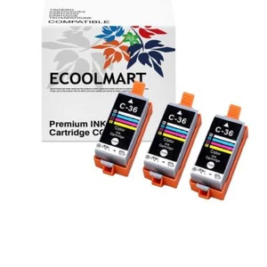 Wiederaufbereitete 3er-Pack CLI-36 Tintenpatrone passend für PIXMA iP100 iP110 Drucker - Bild 1 von 3