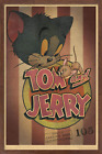 Tom and Jerry-Stripes Wall Poster, 14.725 in X 22.375 In, Mahogany Framed Versio