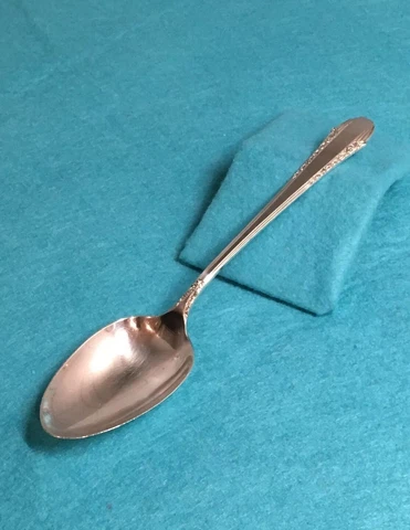 International Sterling Silver Serving Spoon , Enchantress 8-5/8” Long Art Deco Cover