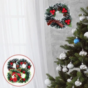 4 Pcs Artificial Pine Wreaths Miniature Christmas Wreath Unlit Christmas Wreath - Picture 1 of 11