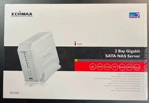 NAS 2 BAY GIGABIT SATA NAS SERVER EDIMAX NS-2502 - NO HARD DISK - NUOVO NEW - Photo 1/7