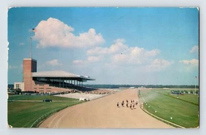 Postcard Horse Racing Atlantic City New Jersey 1954 Posted Chrome - Picture 1 of 2