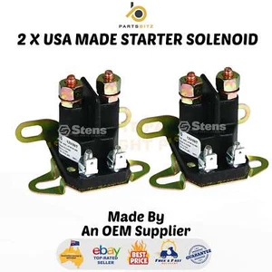 USA Made 2 X Solenoid Mower Fits John Deere , Husqvarna GY00185 , AM130365 - Picture 1 of 2