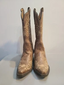 Laredo Womens Jasmine Brown Cowboy, Western Boots 7.5 Medium H/AH - Picture 1 of 6