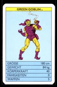 GREEN GOBLIN 1988 Super Top Trumps Marvel Super Heroes Red Back - Picture 1 of 2