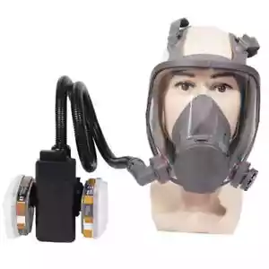 Electric Auxiliary Air Supply 6800 Full Face Gas Respirator For Work Safety - Picture 1 of 30