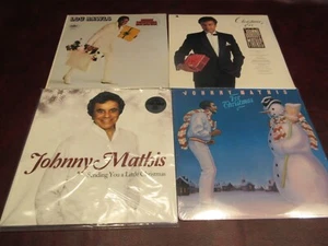JOHNNY MATHIS 180 GRAM RTI PRESSED SENDING LITTLE CHRISTMAS + 3 MATHIS & RAWLS - Picture 1 of 2