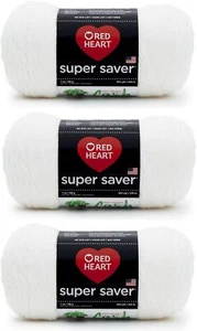 Red Heart Super Saver - 3 Pack Yarn - Acrylic - Knitting/Crochet - Picture 1 of 52