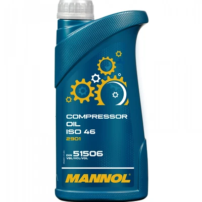 MANNOL Compressor Oil ISO 46 2901 Mineral Stable Antifoaming Additives 1 Litre