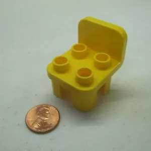 LEGO Duplo YELLOW CHAIR Furniture Chair 2 x 3 x 2 for House Table Living #3 - Picture 1 of 3