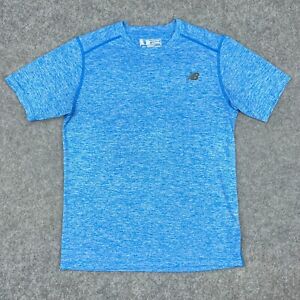 New Balance Shirt Mens Small Blue Short Sleeve NB Dry Tee Running Activewear