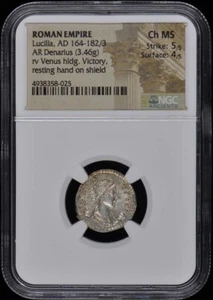 Lucilla, AD 164-182/3 ROMAN EMPIRE AR Denarius NGC 63 - Picture 1 of 2
