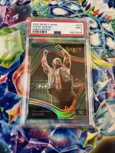 2022 STONE COLD STEVE AUSTIN SELECT RINGSIDE GREEN PSA 9 - Picture 1 of 3