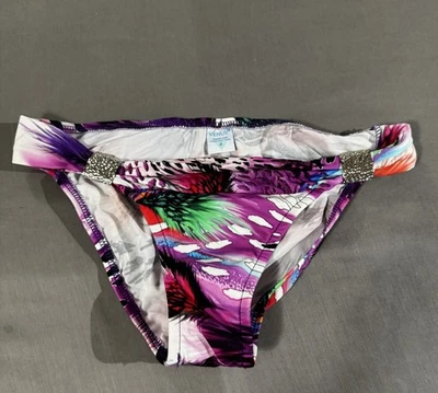 NUEVO Traje de baño Venus Pantalones de bikini Talla 2 Multicolor Traje de baño Blanco Púrpura Dorado Foto 1 de 4